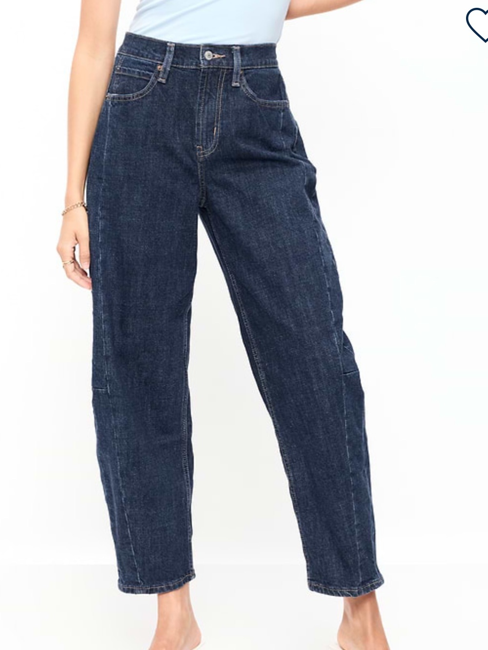 Old Navy | High-Rise Barrel Jean | Size 10 | Dark Wash